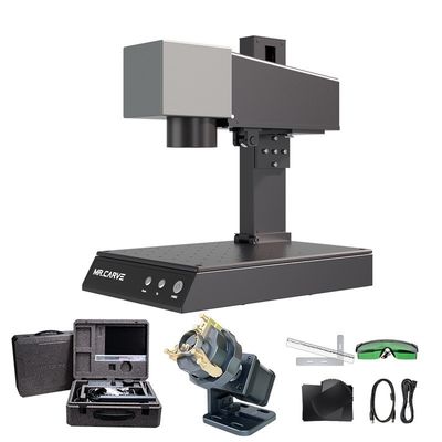 Máquina de gravação a laser DAJA M1pro de marcação de fibra óptica de precisão para placa de identificação de metal