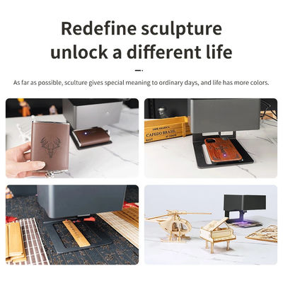 1 Máquina de gravação a laser com interface USB de tamanho máximo de papel para mini impressora de logotipo de madeira plástica