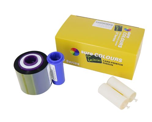 800077-740 Zebra Ribbon para impressora de cartões da série ZXP 7 YMCKO 250 Images SDK Incluído