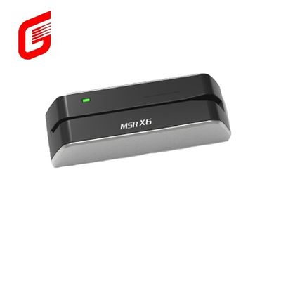 MSR-X6 Leitor de cartões inteligentes de faixa magnética Escritor Prata Preto 5,5 * 1,6 * 1,6 polegadas 140 * 42 * 42 mm