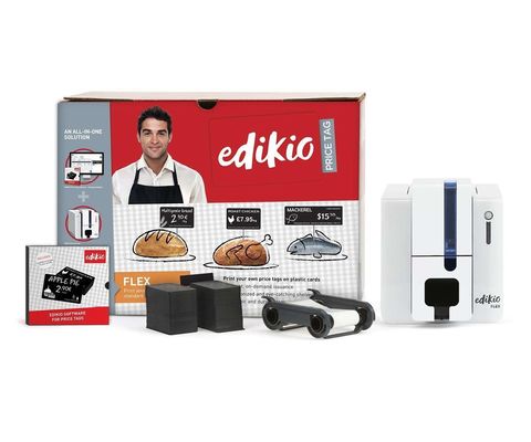 Evolis Edikio FLEX Tag de lado único 12 pontos/mm 300dpi USB Ethernet Full Tag Cartão de hotel