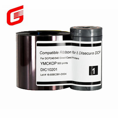Faixa de cores DIC10201 de longa duração YMCKOP para impressora de cartões DCP 240/340