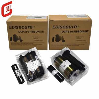 Original DIC10580 YMCKO Kit de fita colorida 250 imagens por rolo para impressora de cartão de identificação DCP 350