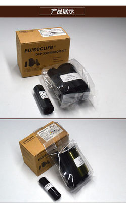 Original DIC10580 YMCKO Kit de fita colorida 250 imagens por rolo para impressora de cartão de identificação DCP 350