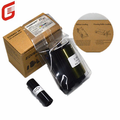Original DIC10580 YMCKO Kit de fita colorida 250 imagens por rolo para impressora de cartão de identificação DCP 350