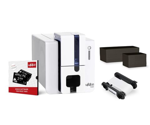 Interface USB e Ethernet Evolis Edikio FLEX Impressora de etiquetas para produção de cartões de hotel