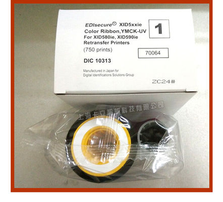 XID8300 Faixa de cores UV DIC10313 YMCK-UV para XID 8600 Impressora de cartões Material de nylon