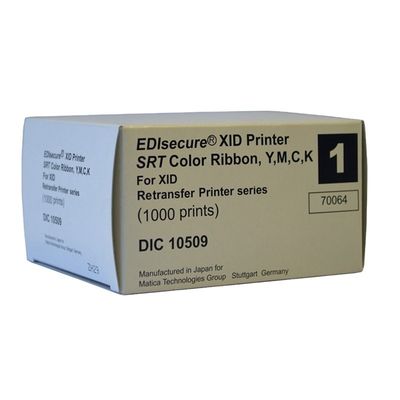 Impressoras de cartões de visita em PVC Matica XID8100 IC ID DIC10509 e DIC10539 YMCK fitas coloridas