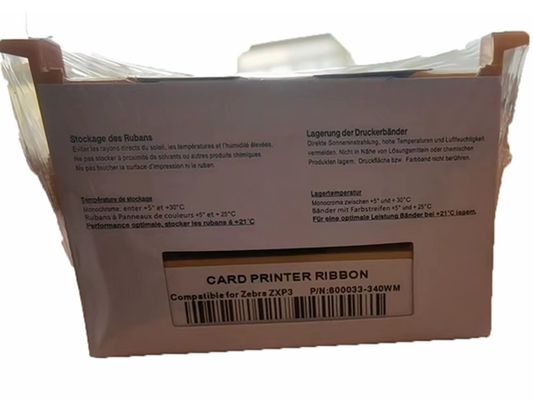 Zebra ZXP Série 3 Compatível YMCKO Ribbon 800033-340WM para P100i P100m P110i P120i