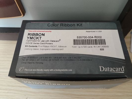 535700-004 R002 YMCKT Faixa de cores 500 Imagens para Datacard CD800 Impressora de cartão de identificação