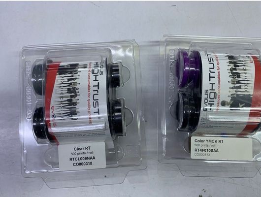 Evolis Avansia RT4F010SAA YMCK Faixa colorida RCL009NAA Faixa de impressora de filme de retransferência clara