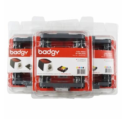 Badgy100/200 Impressora de cartões Evolis CBGR0100C YMCKO Faixa para profissionais e impressão