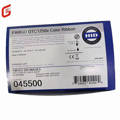 045515 Faixa DTC1250e Impressora de cartões 250 imagens YMCKO Faixa para equipamentos aplicáveis