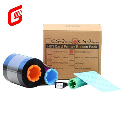 CS-2 Compatível YMCKO-C6 Faixa de cores para HITI CS-220e Impressora de cartões 400 impressões/rolo