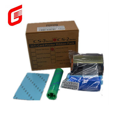 CS-2 Compatível YMCKO-C6 Faixa de cores para HITI CS-220e Impressora de cartões 400 impressões/rolo