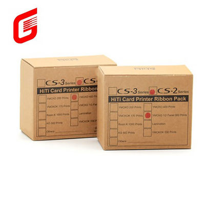 CS-2 Compatível YMCKO-C6 Faixa de cores para HITI CS-220e Impressora de cartões 400 impressões/rolo