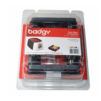 9mm Largura CBGR0100C Faixa de cores Compatível com Badgy100 e Badgy200 Impressora de cartões