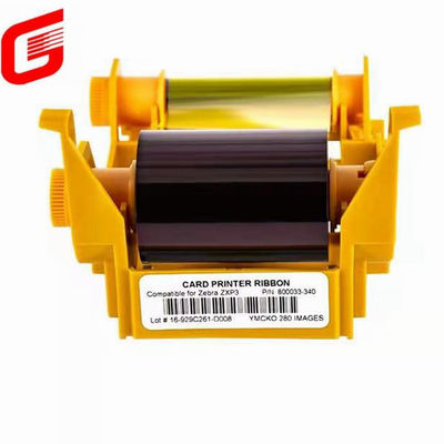 Zebra ZXP Série 3 Impressora 800033-340 YMCKO Color Ribbon 280 impressões para Impressora de Cartões