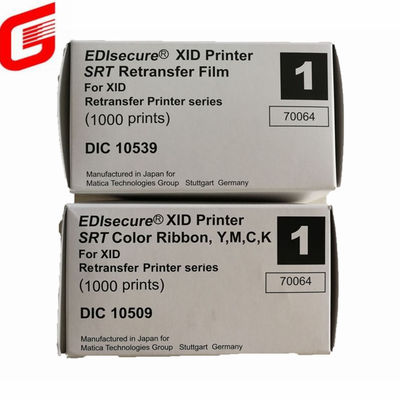 Retransfer Film DIC10539 para impressora Matica XID8100 YMCK Color Ribbon 1000 impressões