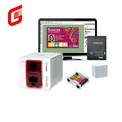 Evolis Zenius Impressora de cartões de identificação em PVC 195 x 205 x 315 mm Prints negros Velocidade de impressão 400-500cards/hora
