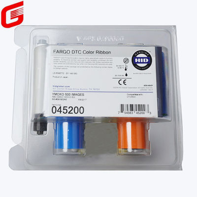 Fargo 45200 YMCKO fitas coloridas para impressoras de cartões DTC4500 DTC4500e 500 imagens por rolo
