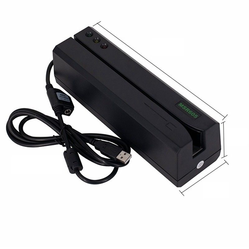 MSR605 Leitor de cartão de Stripe Magnético Escritor para Windows USB 3 Tracks e Software Suite