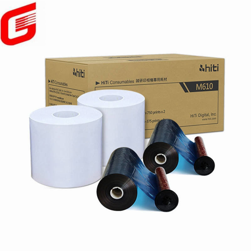 Top- Kit de impressão de papel fotográfico e fita para impressora fotográfica Hiti M610 de desempenho superior