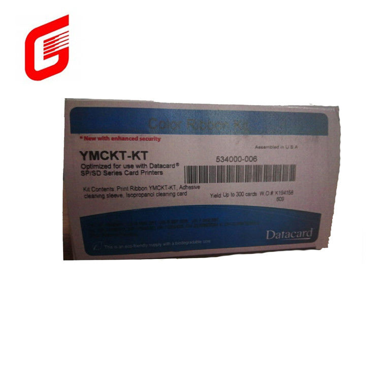 300 Impressões Cartão de dados CD800 Faixa YMCKF-KT Faixa fluorescente Compatível com 534000-006