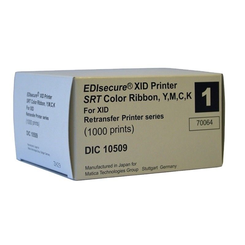 Impressoras de cartões de visita em PVC Matica XID8100 IC ID DIC10509 e DIC10539 YMCK fitas coloridas