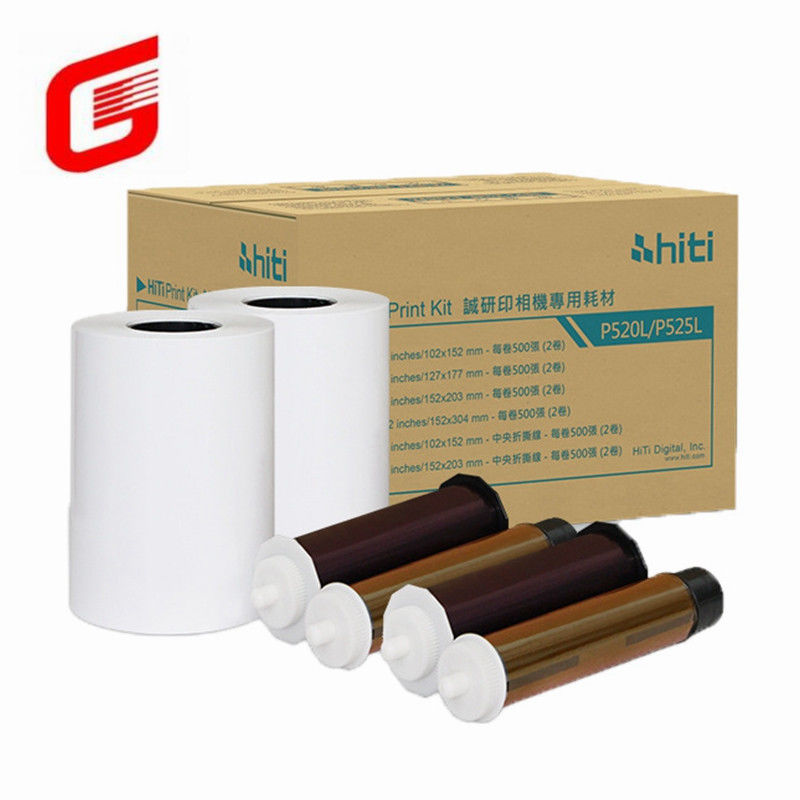 Top- Hiti P525L Kit de impressão de papel fotográfico e fita para 5x7 &quot; 127x177 mm Fotos 290 impressões