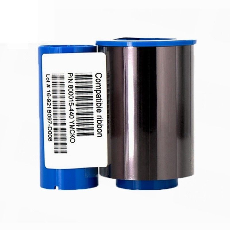 Zebra P330i P430i fita de impressora 800015-440 YMCKO Cor para 200 impressões de cartão de visita