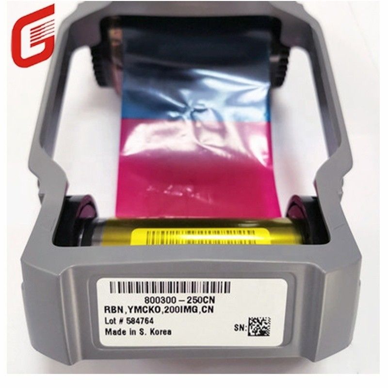 Zebra ZC100 / ZC300 Série Impressora de cartão de identificação fita 800300-252CN YMCKO Cor 300 impressões