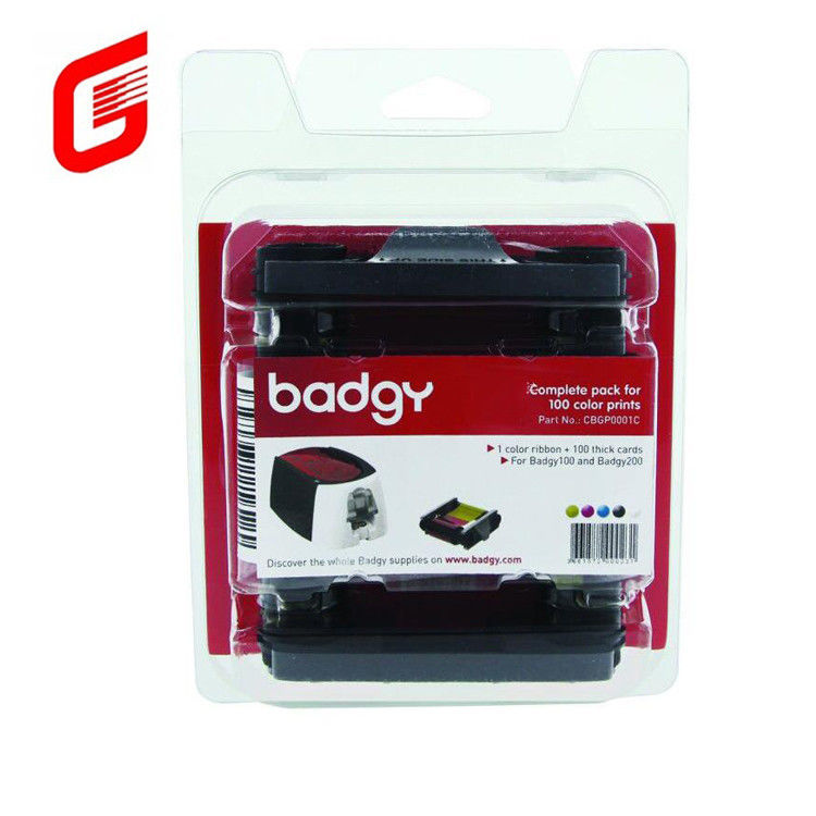 9mm Largura CBGR0100C Faixa de cores Compatível com Badgy100 e Badgy200 Impressora de cartões