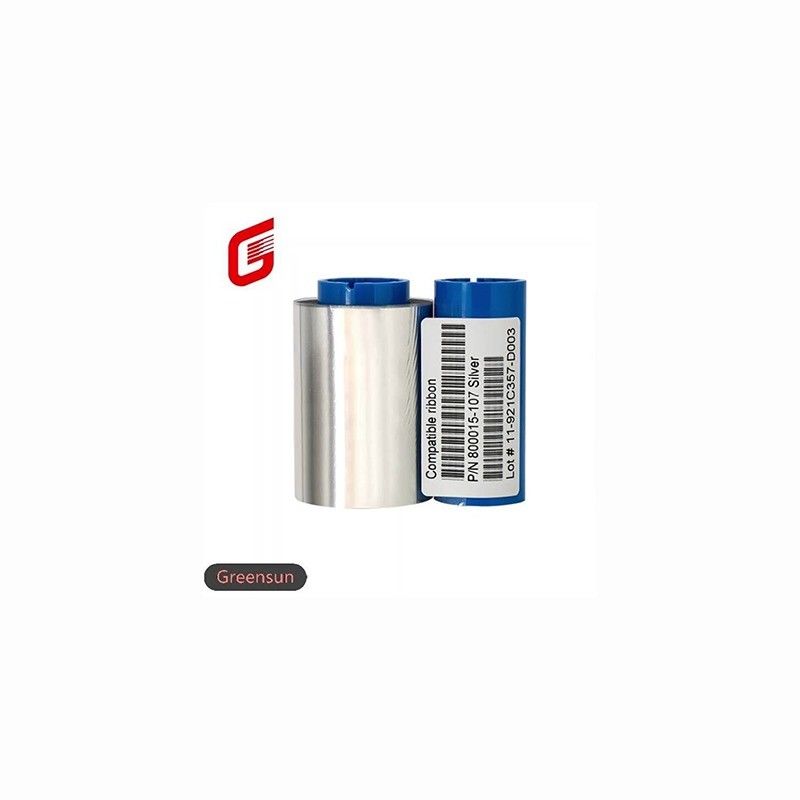 Compativel Zebra P310i P330i P430i Monocromática fita de prata 800015-107 para P300C P300F P420i P520i