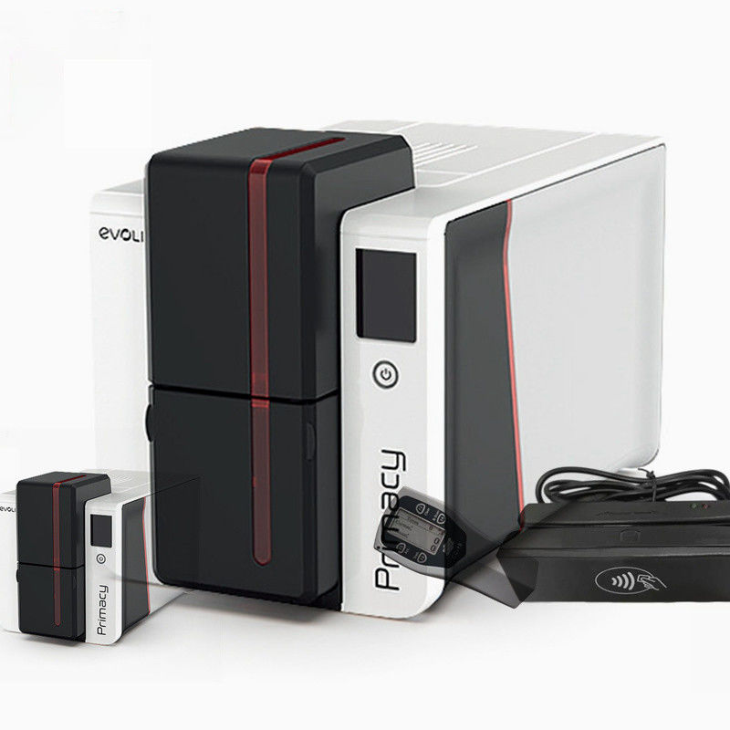 Impressora de cartões de identificação de PVC Evolis Primacy NFC Business com resoluções de impressão de 300*600dpi