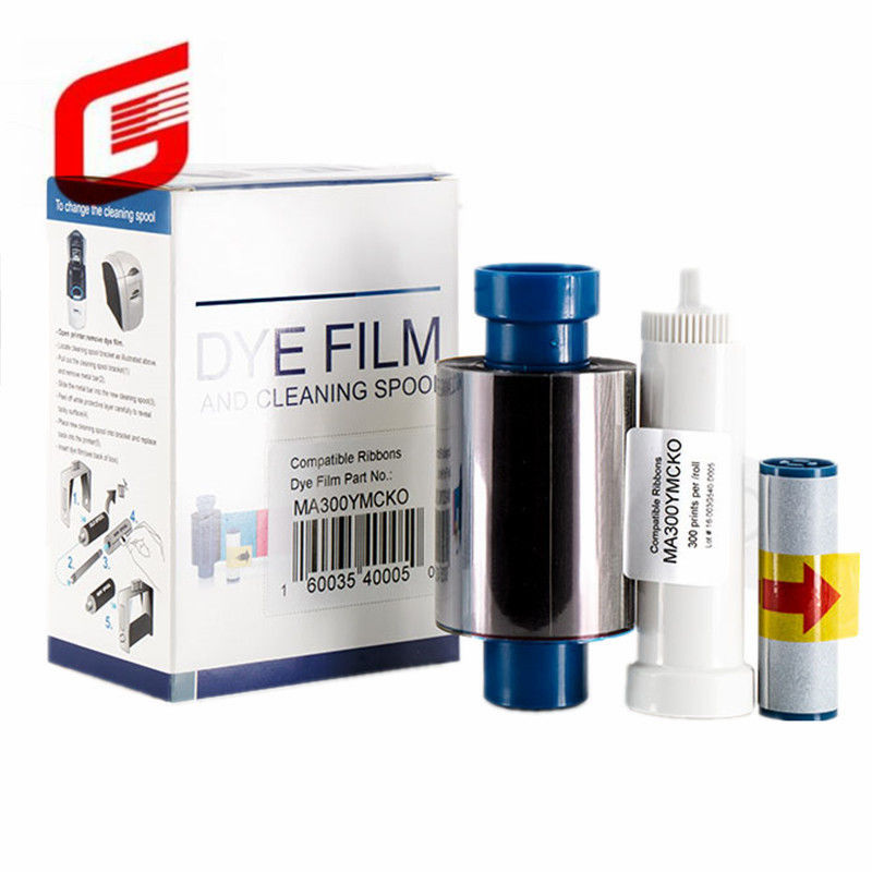 Faixa compatível com impressora a cores para MAGICARD DYE FILM E CLEANING SPOOL MA300 YMCKO