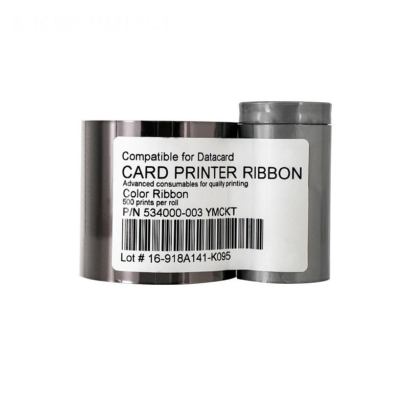 Faixa de impressora de nylon 66 para cartão de dados 534000-003 YMCKT Faixa de cores 500impressões