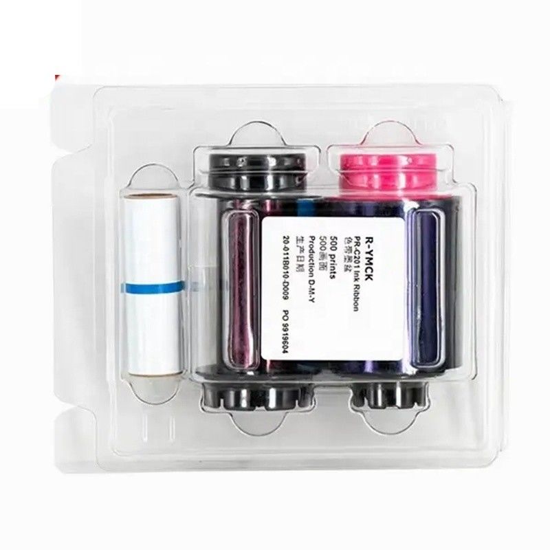 Impressora de cartão de identificação NISCA PR-C201 YMCK Compatível Retransfer Color Ribbon PR5002-R4C Modelo 500images