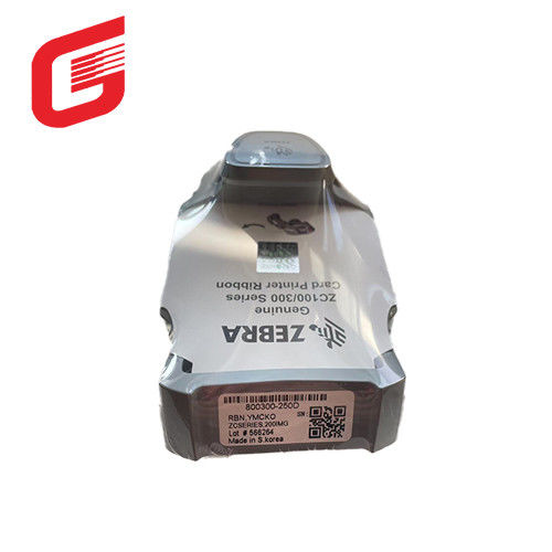 fita de cores completas 200 Impressões com Zebra 800300-250D YMCKO ZC100 Impressora de cartões de sublimação de corantes Zebra YMCKO fita